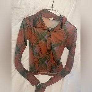 Urban Outfitters Sheer Button-Up